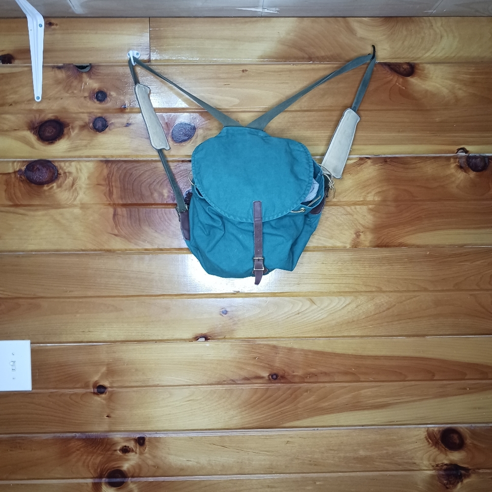 Vintage LLBean canvas leather backpacks